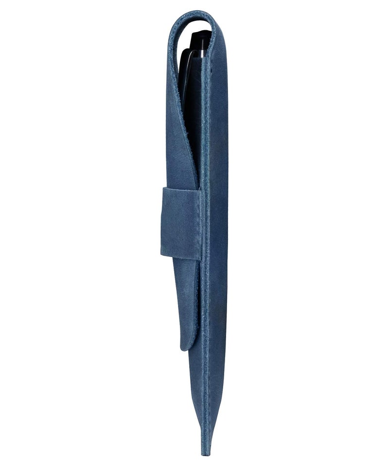 Londo Genuine Leather Pen and Pencil Case with Tuck in Flap, Stationery Bag - Image 5